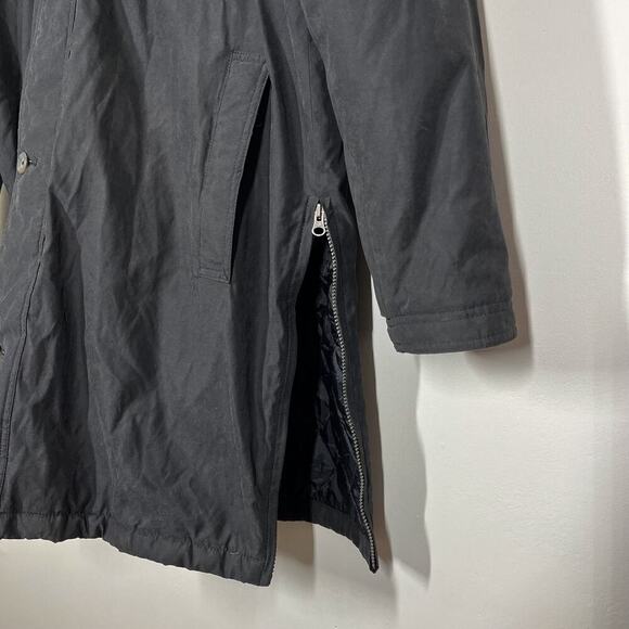 KAID Men’s Cold Gear Winter Coat Sz L Black Hooded Quilted/Fleece Lined Pockets - Picture 5 of 15